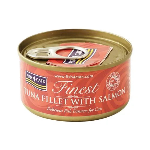 【FISH4CATS】フィッシュフォーキャット 缶詰「ツナ&サーモン」TUNA FILLET WITH SALMON 70g