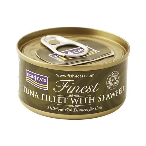 【FISH4CATS】フィッシュフォーキャット 缶詰「ツナ&海藻」TUNA FILLET WITH SEA WEED 70g