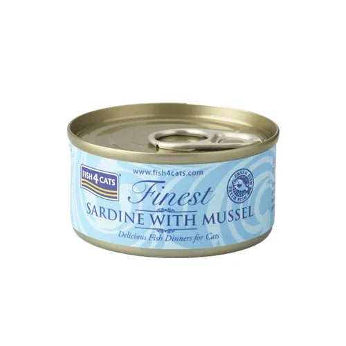 【FISH4CATS】フィッシュフォーキャット 缶詰「イワシ&緑イ貝」SARDINE WITH MUSSEL 70g