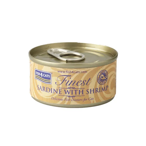 【FISH4CATS】フィッシュフォーキャット 缶詰「イワシ&小エビ」SARDINE WITH SHRIMP 70g