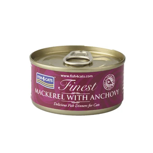 【FISH4CATS】フィッシュフォーキャット 缶詰「サバ&アンチョビ」MACKEREL WITH ANCHOVY 70g
