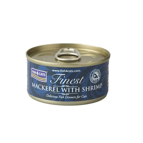 【FISH4CATS】フィッシュフォーキャット 缶詰「サバ&小エビ」MACKEREL WITH SHRIMP 70g