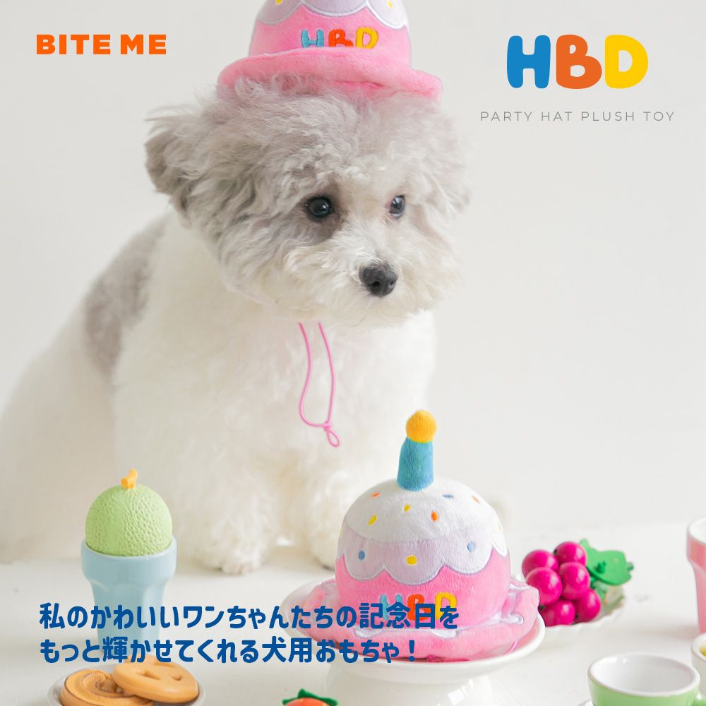 BITE ME (バイトミー)ノーズワークトイ おもちゃ HBD party cake hat Toy