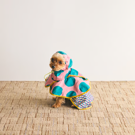 COQ Dog wear(コキュウドッグウェア) DOTS CROSS ドッグポンチョ 犬用 レインウェア