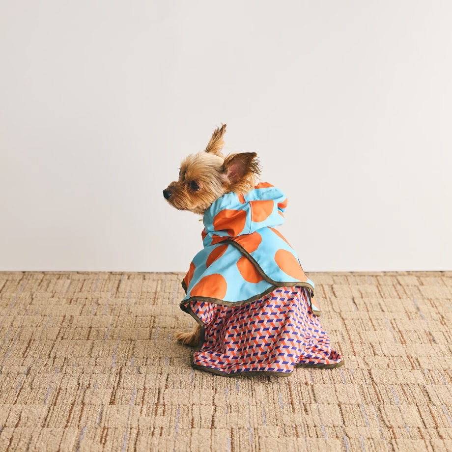 COQ Dog wear(コキュウドッグウェア) DOTS CROSS ドッグポンチョ 犬用 レインウェア