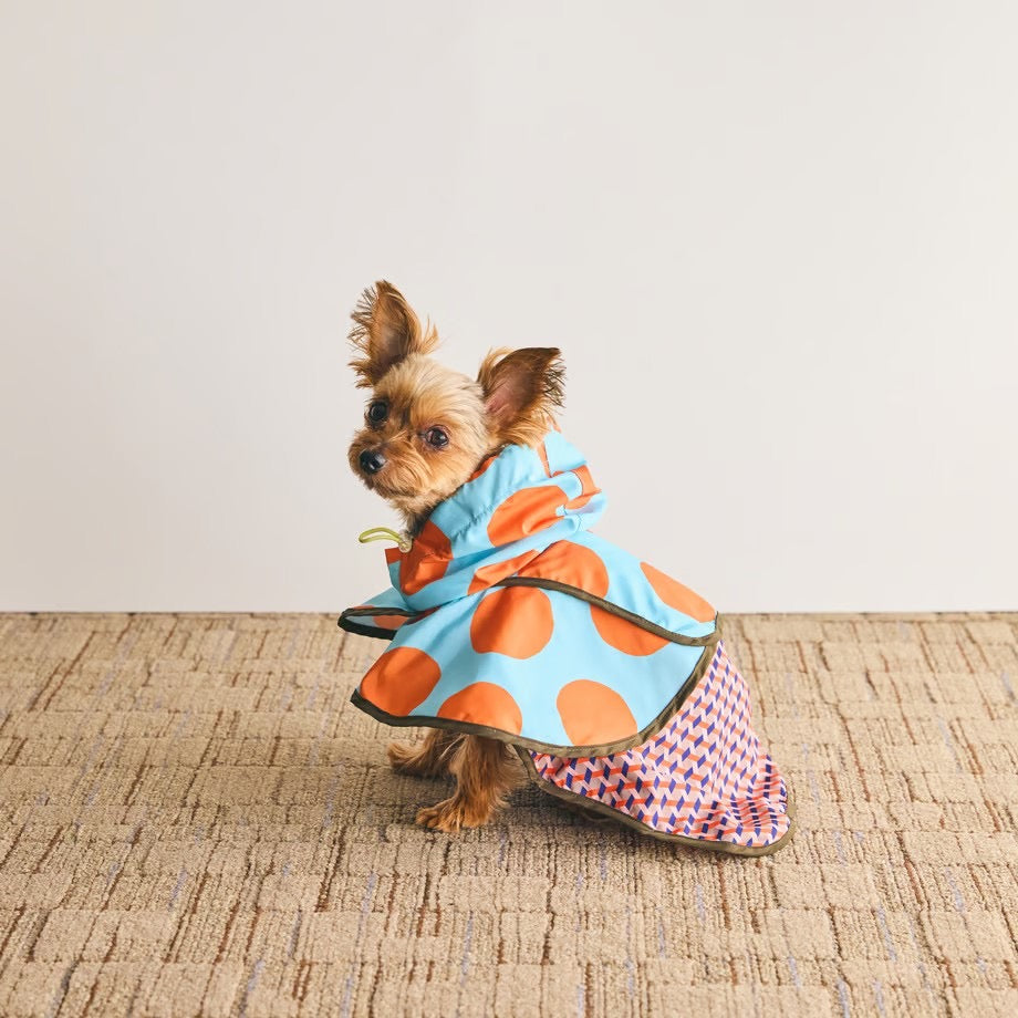 COQ Dog wear(コキュウドッグウェア) DOTS CROSS ドッグポンチョ 犬用 レインウェア