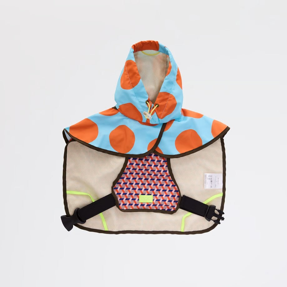COQ Dog wear(コキュウドッグウェア) DOTS CROSS ドッグポンチョ 犬用 レインウェア