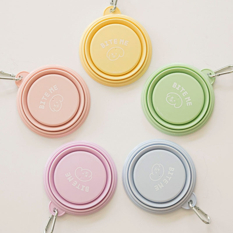BITE ME (バイトミー)フードボウル 携帯用 Foldable Travel Bowl <パステルピンク>