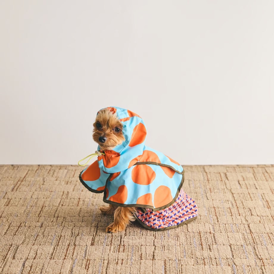 COQ Dog wear(コキュウドッグウェア) DOTS CROSS ドッグポンチョ 犬用 レインウェア