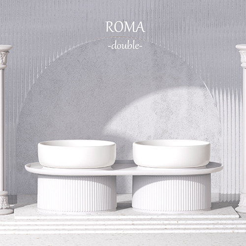 Petifam(ペティファーム)ROMAスタンドボウル シングル フードボウル お皿 ペット用