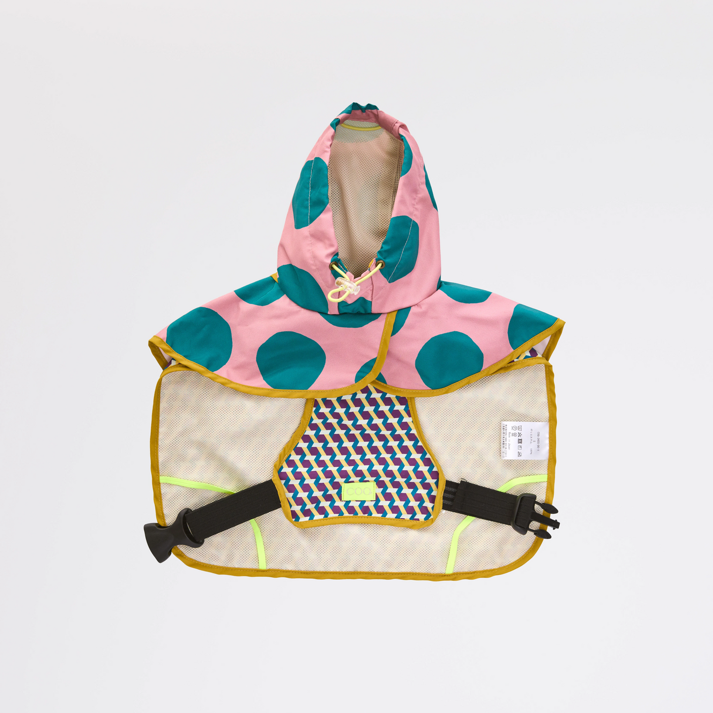 COQ Dog wear(コキュウドッグウェア) DOTS CROSS ドッグポンチョ 犬用 レインウェア