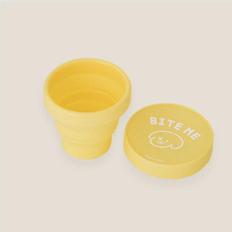 BITE ME (バイトミー)ウォーターカップ 携帯用 Foldable Travel Water Coup<パステルバター>