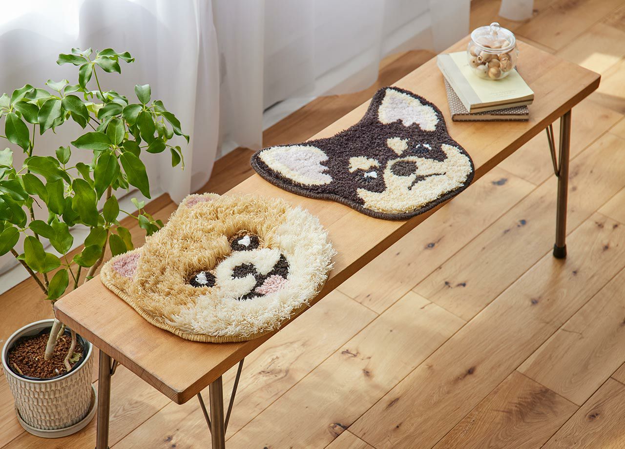 イヌカオ・ポメ｜玄関マット・チェアパッド｜＜全1色＞
