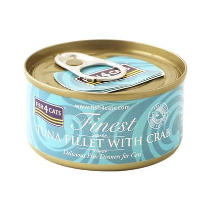 【FISH4CATS】フィッシュフォーキャット 缶詰「ツナ＆カニ」TUNA FILLET WITH CRAB 70g