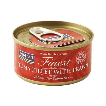 【FISH4CATS】フィッシュフォーキャット 缶詰「ツナ＆エビ」TUNA FILLET WITH PRAWN 70g
