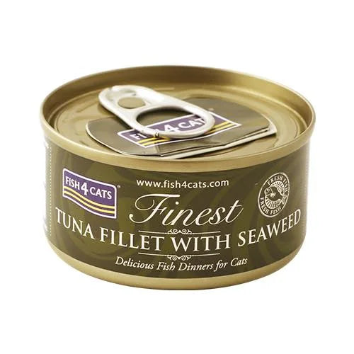 【FISH4CATS】フィッシュフォーキャット 缶詰「ツナ＆海藻」TUNA FILLET WITH SEA WEED