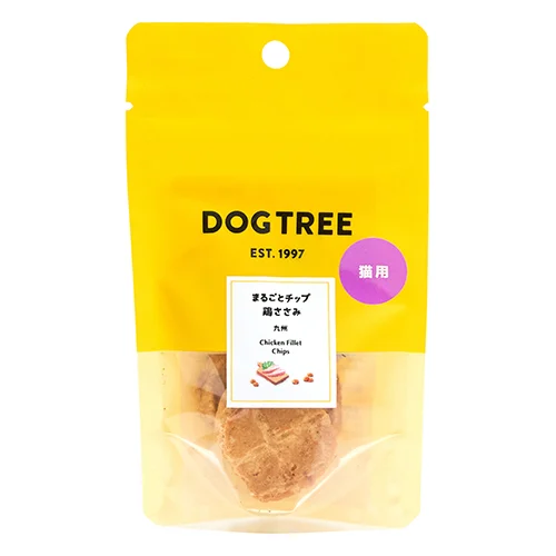 【DOGTREE】ドッグツリー　猫用 まるごとチップ鶏ささみ 九州 約10g