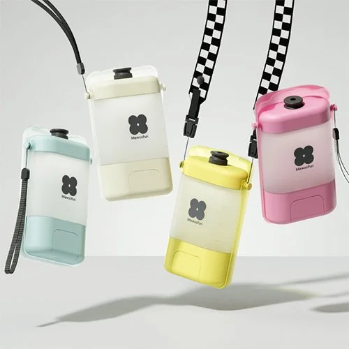 MewooFun（ミオファン）ペット用給水ボトル ハンドストラップタイプ＜全4色＞ 携帯用 お出かけ用品