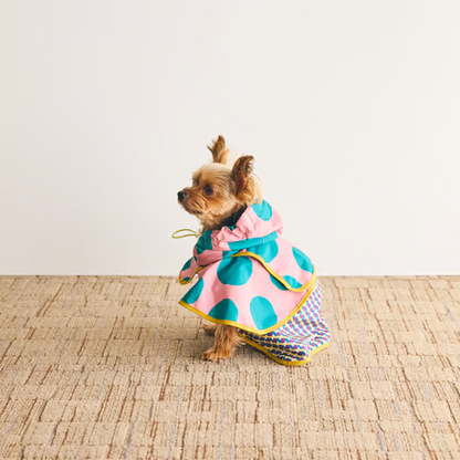 COQ Dog wear（コキュウドッグウェア） DOTS CROSS ドッグポンチョ 犬用 レインウェア