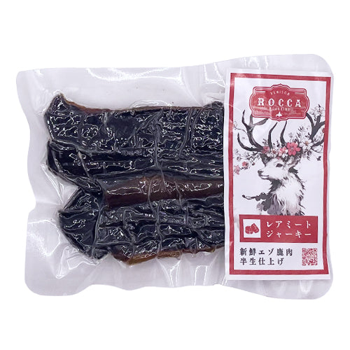 【ROCCA】ロッカ　レトルト　レアミートジャーキー（FOR DOG） <60g>　北海道産 えぞ鹿肉 犬用おやつ トッピング