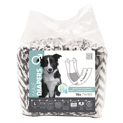 【M-PETS】エムペッツ　男の子用オムツ　＜全4サイズ＞　吸収力　通気性　お出かけ