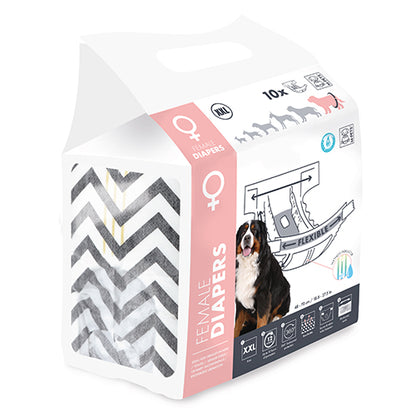 【M-PETS】エムペッツ　女の子用オムツ　＜全6サイズ＞　吸収力　通気性　お出かけ