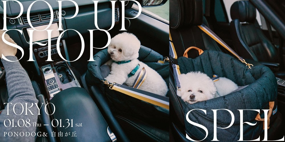 ～1/31東京・自由が丘@PONODOG&でSPELドライビングキャリーほ期間限定POP UP 開始