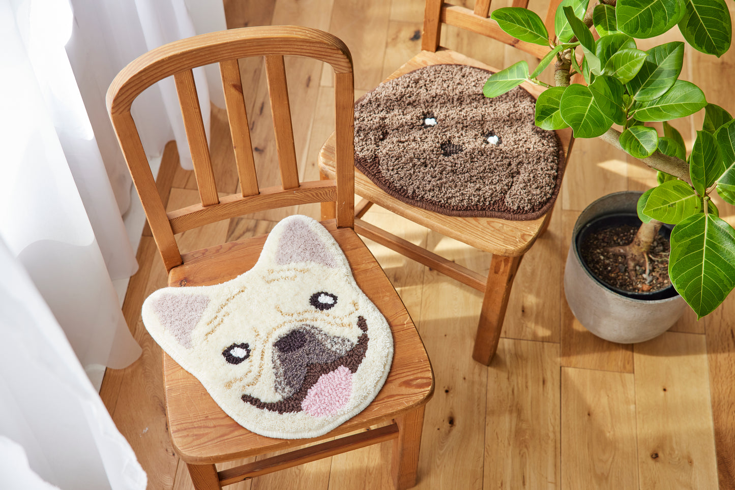 イヌカオ・トイプー｜玄関マット・チェアパッド｜＜全1色＞