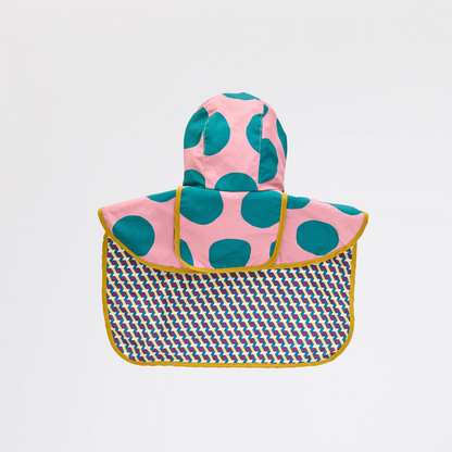 COQ Dog wear（コキュウドッグウェア） DOTS CROSS ドッグポンチョ 犬用 レインウェア